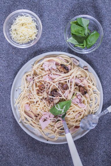 Lay Flat carabonara Spaghetti carabonara